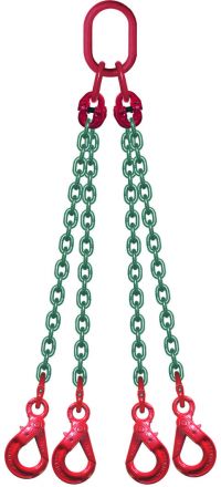 Élingue chaîne hr d.8 mm 4 brins cmu 4,25 t crochets v.a. LEVAC - 4351AA