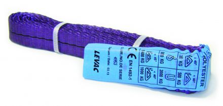 Élingue sangle sans-fin 30 mm cmu 1 t lg. utile 1,25 m violette (par 100 pces) LEVAC - 4815A125
