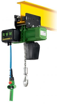 Palan électrique chaîne libre 125 kg 1 brin vitesse 1/4 m/mn levée 3 m RWM - 6053A14CS