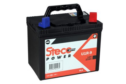 Batterie SLA 12V 23Ah 250A Polarité gauche 195x130x183 Gamme POWERSPORT STECO Motoculture - U1R9SLA-G