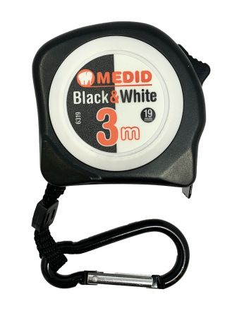 Mesure à ruban blanc Black & White 3m 19mm MEDID - 6319