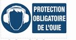 Plaque 330x200 'Protection obligatoire de l'ouïe' VINMER - 387003