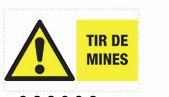 Plaque 330x200 'Tir de mines' VINMER - 388006