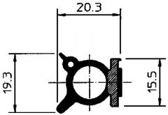 Joint profil adhesive 19.3x20.3mm BUISARD - 613207