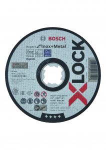 1 disque à tronçonner x-lock pour le métal expert for moyeu plat 125x1,0mm bosch - 2608619264