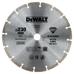 Disque fritté segmenté pour matériaux de construction/béton 230x22.2mm DEWALT - DT3731-QZ