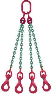 Élingue chaîne hr d.7 mm 4 brins cmu 3,15 t crochets tournants v.a. LEVAC - 4347A