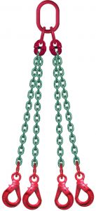 Élingue chaîne hr d.7 mm 4 brins cmu 3,15 t crochets v.a. LEVAC - 4351A