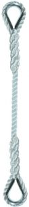 Élingue corde polypro d.8 mm cmu 100 kg 2 boucles cossées long 1 m LEVAC - 4405E