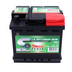 Batterie 12V 50Ah 450A 207x175x190 mm système star&stop + stecopower - 101