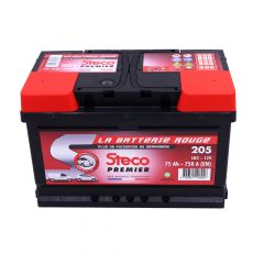 Batterie 12v 75ah 750a 278x175x175 gamme rouge steco premier stecopower - 205