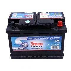 Batterie 12v 70ah 640a 278x175x190 gamme bleue stecopower - 474