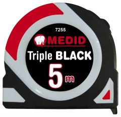 Mètre à ruban Triple Black Nylon coated 5 x 25 MEDID - 7255