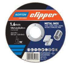 Clipper NORTON pour Meuleuse d'angle Tronçonnage Ultra mince sur METAL INOX 125 X 1 X 22,2 - 66253371508