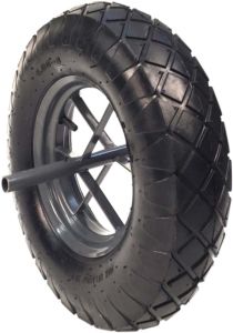 Roue de brouette pneu gonflable 400x90 lm255 d.32 150kgs - 26408