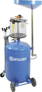 Vidangeur d'huile pneumatique mobile par gravité et aspiration 70l avec préchambre STILKER - 56760