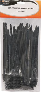 100 colliers nylon 72x200 noir SODELEC - 17187