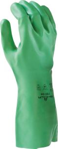 Gants chimiques 100% enduit nitrile floqué biodégradable 355mm vert SHOWA - 65134