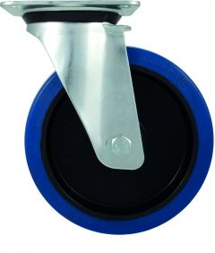 Roulette pivot. chape zinguee bandage bleu d.80 120kg - 26440