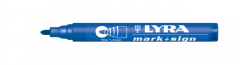 Marqueur permanent bleu MARK+SIGN pointe ogive 1-4 mm - boîte de 10 - LYRA - 4020051