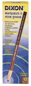 Crayon cire industrielle marron + 800 ° C LYRA en étui de 12 -163395